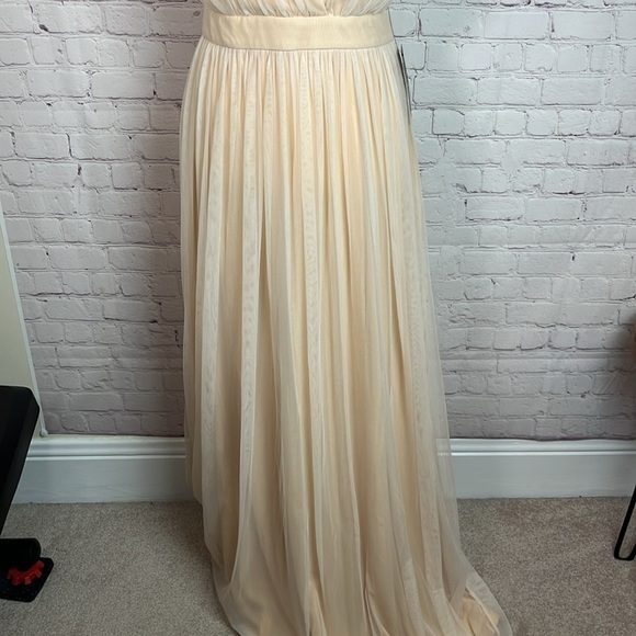 Lulus Romantic Moment Nude Mesh Maxi Dress - Picture 7 of 16
